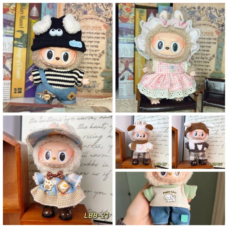 Doll Clothes Outfit Accessories For 17cm Labubu V2 V1 Doll's Clothing Different styles Cosplay dress Kid Toy Gift