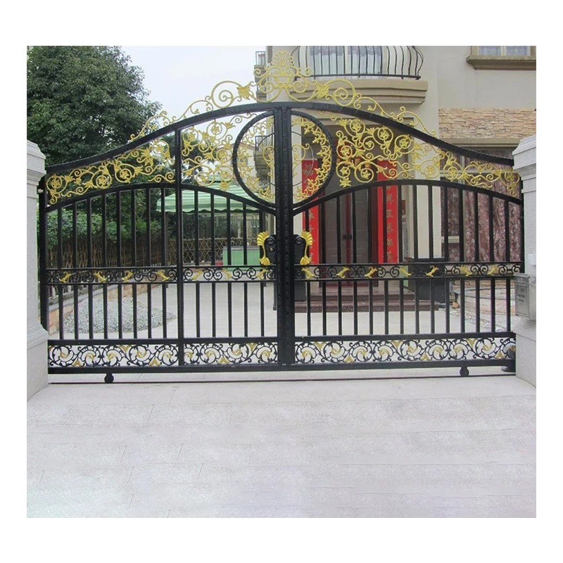 Direct Sales Wrought Iron Metal House Aluminum Gate Design for Workshop