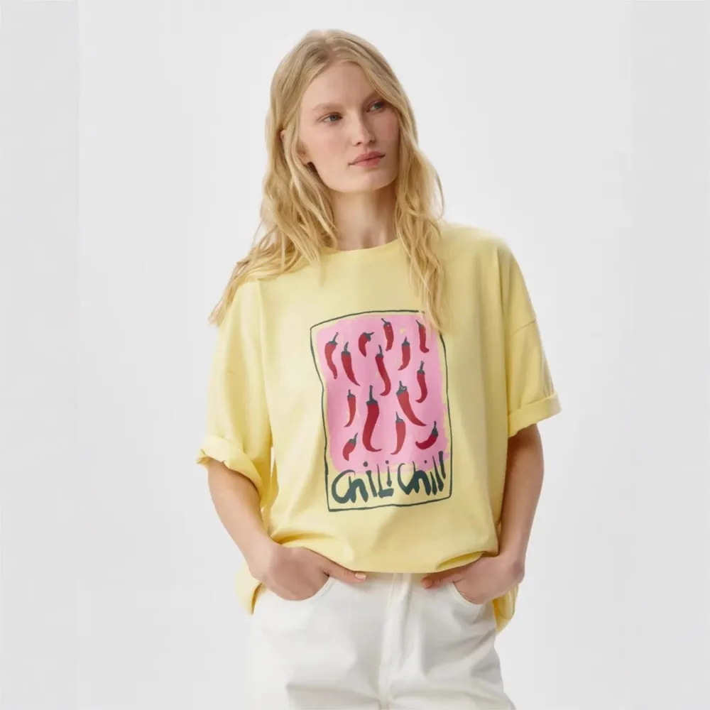 

2026 Casual Blusas Short Sleeve Tops T Shirt Tees Women's T-shirts Playful Daily All-match Simple Style Loose Contrast Printed