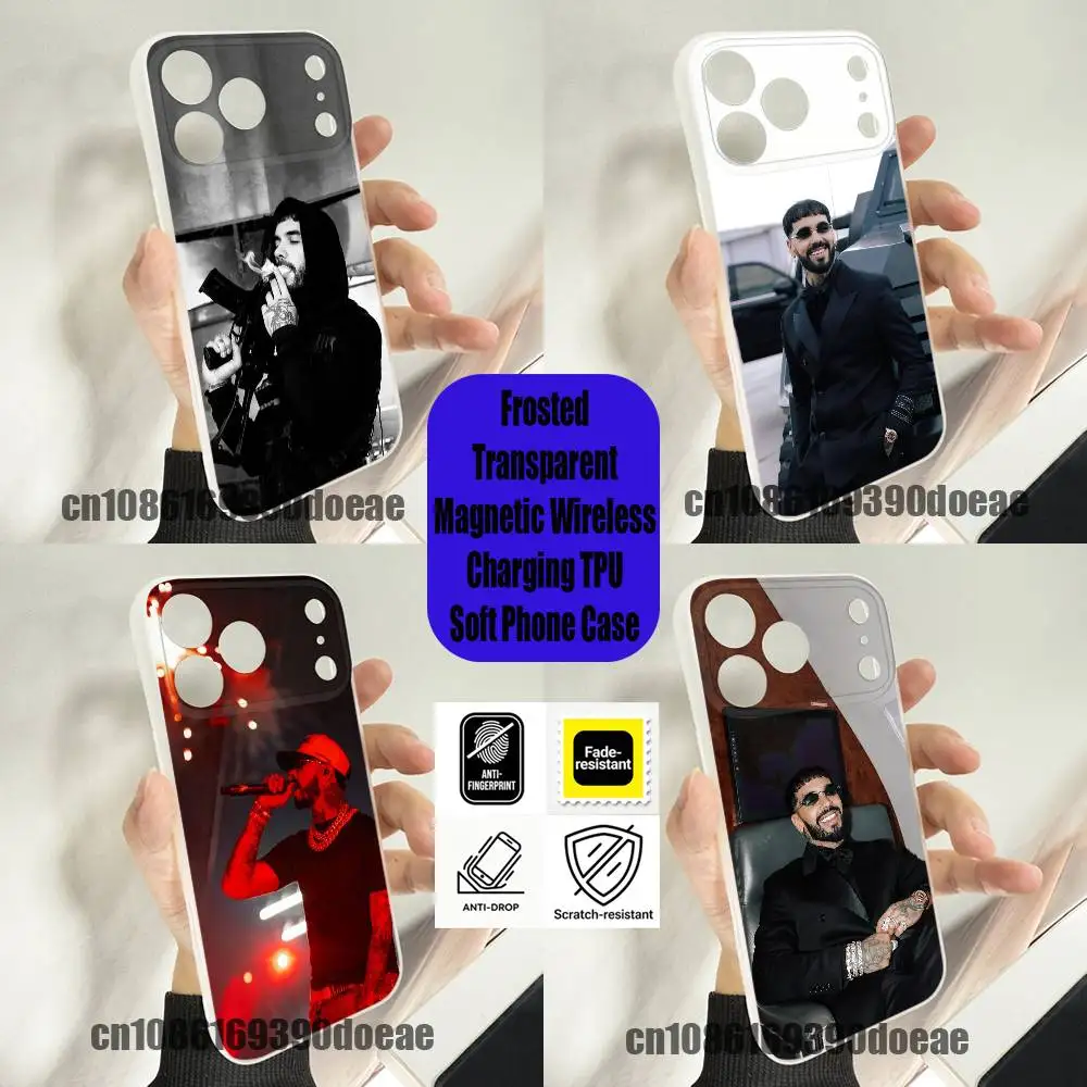 

For Singer A-Anuel AA Phone Case iPhone 12,16,11,14,13,17,15,Pro,Max,Plus,E,Air,Mini Wireless Charge Magnetic Clear