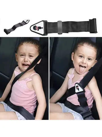 Car Child Safety Belt, Prevents Movement, Adjustable Fastener, Safe and Comfortable, Anti-Neck-Strangling Seat