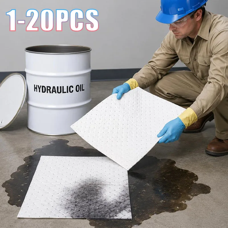 1-20PCS Oil Absorbent Roll Strong Fast Absorption Sock for Emergency Response Rescue Team Harbor Roadway Fuel Spill