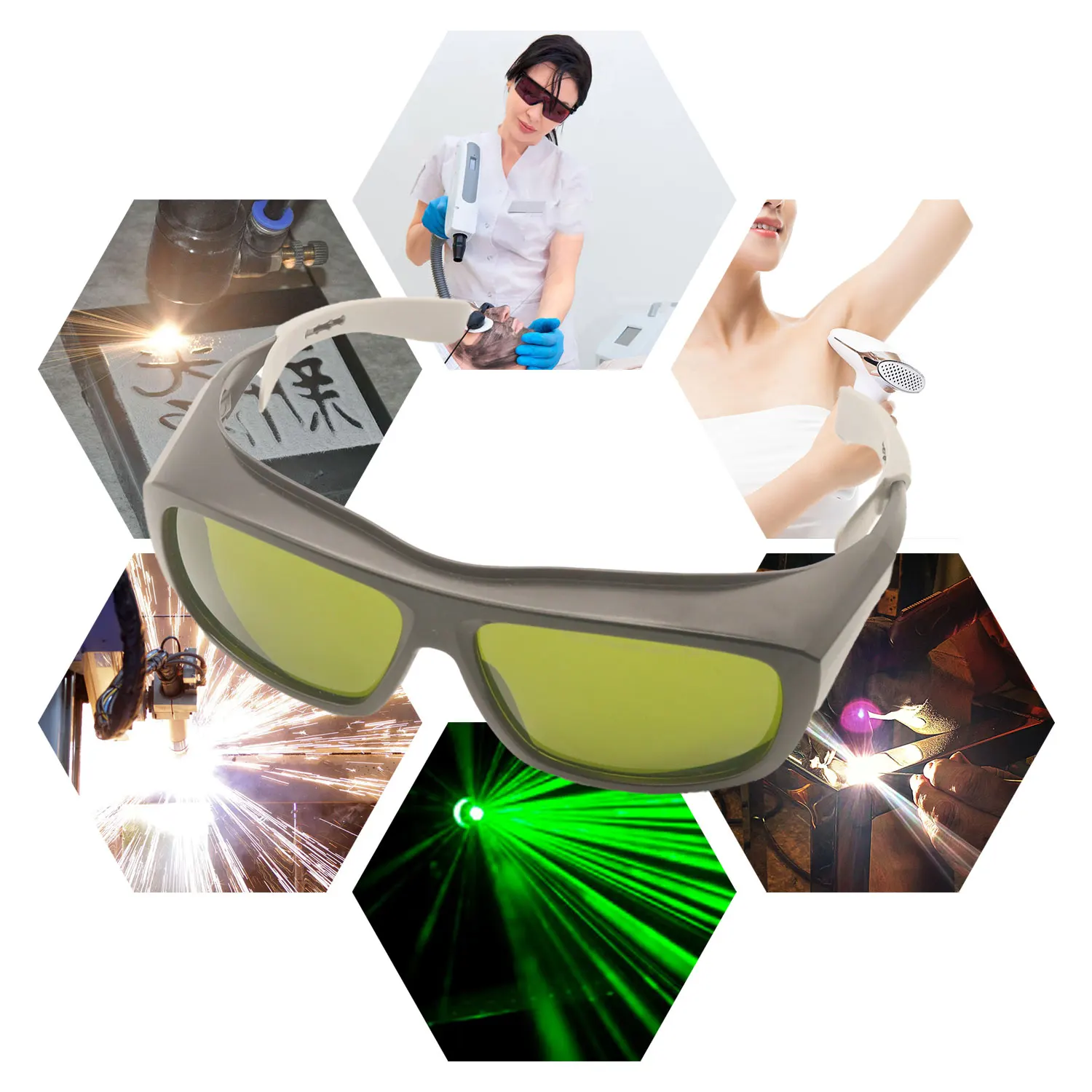 laser glasses 190-2000nm 10600nm OD6 CO2 Laser Protection goggles 1064 532 200-2000nm IPL Laser Safety Glasses  Laser protection