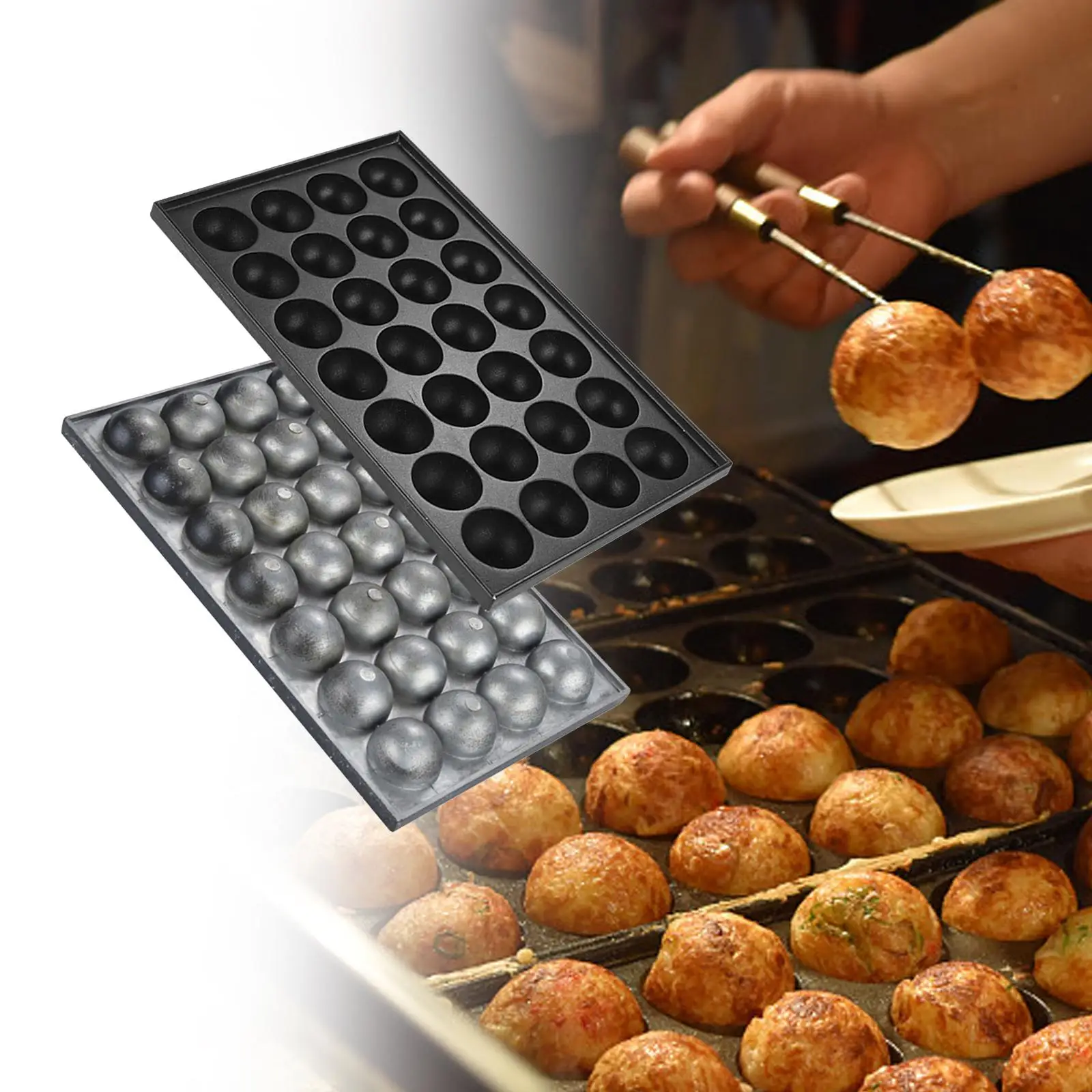 Meatball Grill Pan Cooking Baking Tools Gadgets Takoyaki Ball Maker for