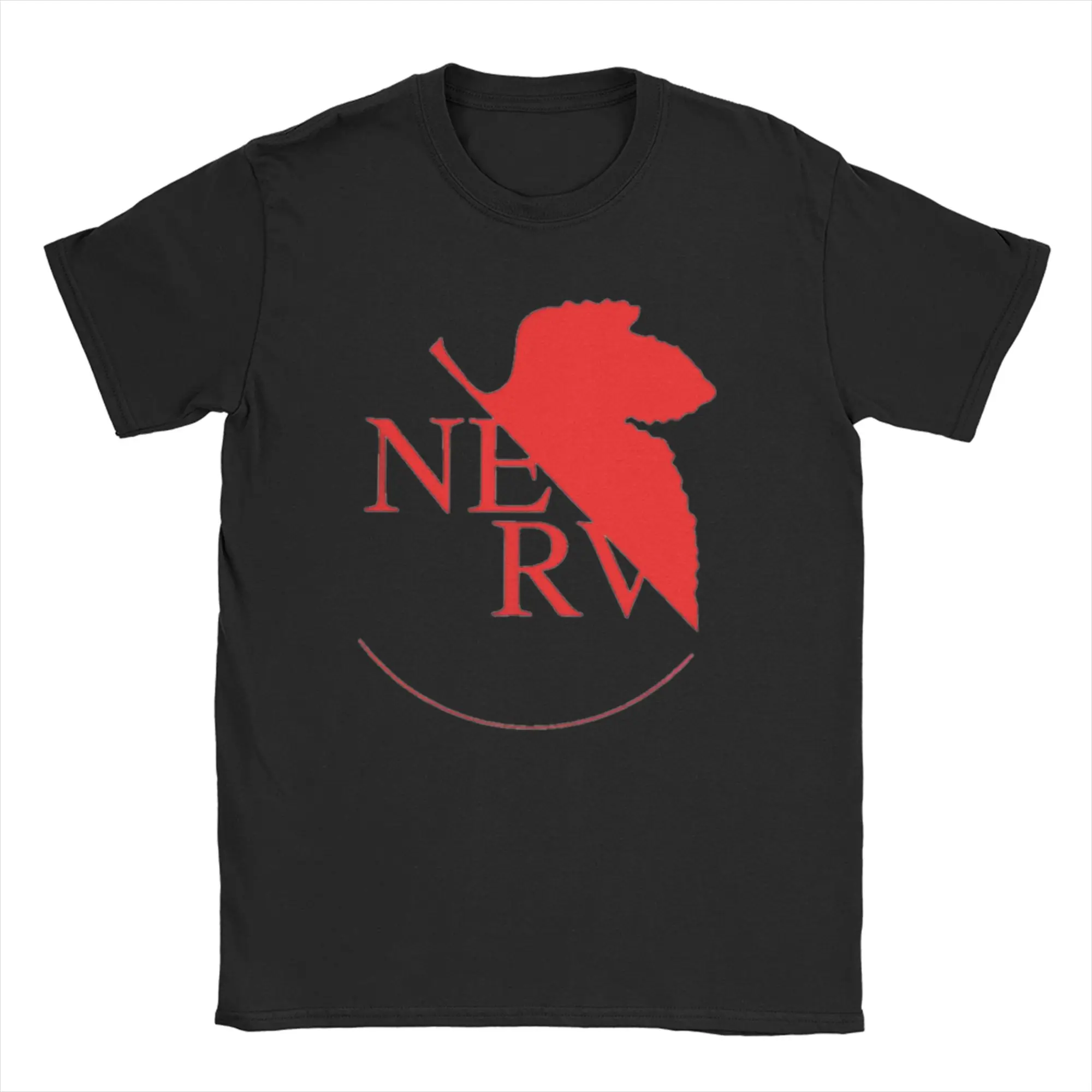 Nervs Logo Simple T-Shirt for Men Women EVA Neon Anime Aesthetic Fun Cotton Tees Short Sleeve T Shirt Graphic Printed Clothing
