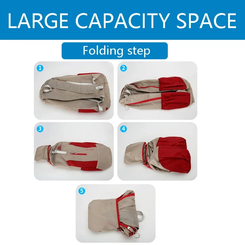 حقيبة ظهر خفيفة الوزن للاستخدام الخارجي، حقيبة ظهر قابلة للطي للتنزه سيرًا على الأقدام، حقائب ظهر لركوب الدراجات والجري للرجال والنساء للسفر Mochila Musж7).ükzak #4