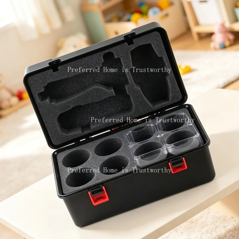 Suitable for Burst Gyro & Launcher Portable Storage Box, Toys Storage Case with Foam, Gift for Kids