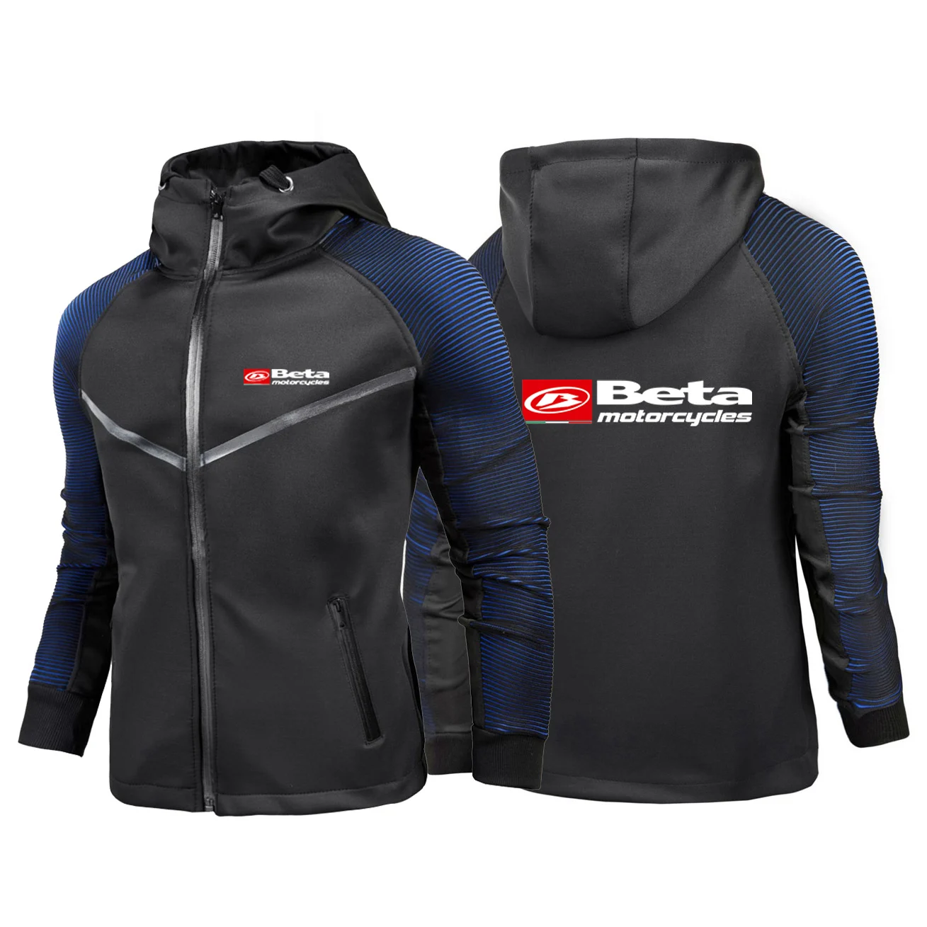 

2024 Men New Beta Racing Motorcycle Print Custom Made Spliced Zipper Hoodie Jacket Cardigan Racing Suits Hoodies Sportswear Tops