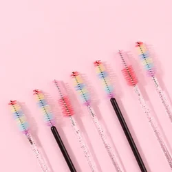 50pcs Colored Eyelash Brush Lash Mascara Wand Eyelash Curler False Lash Extension Tool Bendable Brow Brush Comb LAUKISS