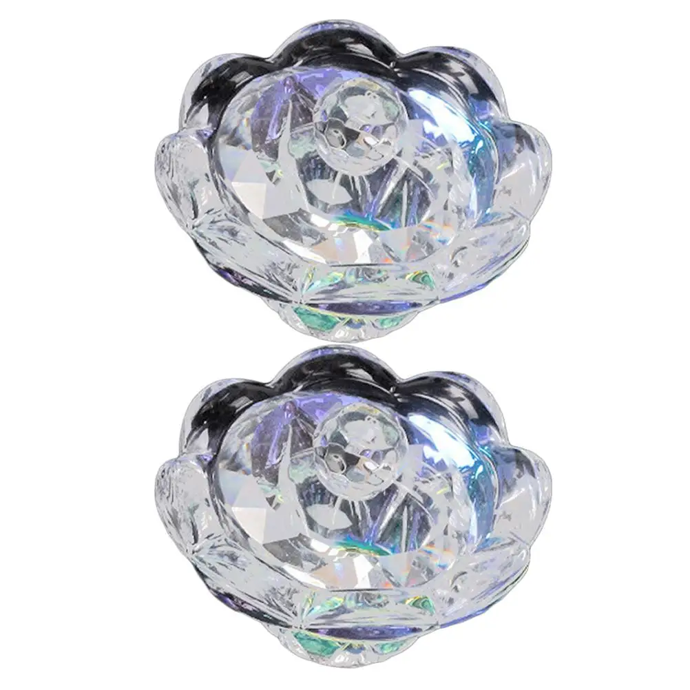 

2 Pcs Crystal Glass Acrylic Powder Holder Octagonal Cup Containers Liquid Nail Beauty Bowl Mixing