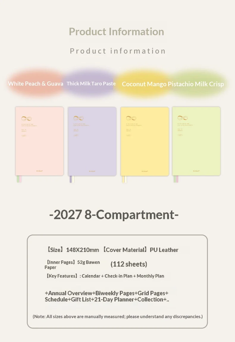 Kinbor 2027 Zeitmanagement-Planer, A5 PU-Notizbuch mit Kalender, Agenda, Tagebuch, Monats- und Wochenplan, To-Do-Liste, Geschenke – Detail 18
