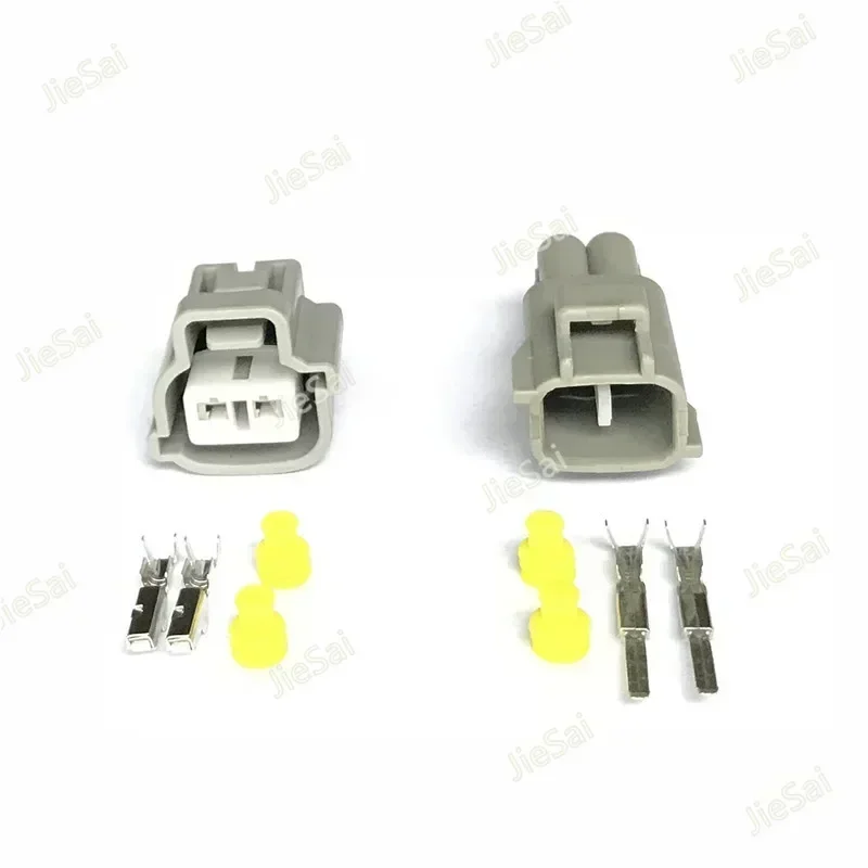 2 Pin Automotive Fog Lamp Plug Turn Signal Light Connector Female Male With Terminals And Rubber Seals