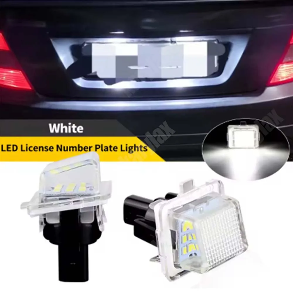 

2pcs Car LED License Number Plate Light White Lamp for Mercedes Benz W205 C204 W204 S204 W221 W222 C207 S212 A207 Auto license