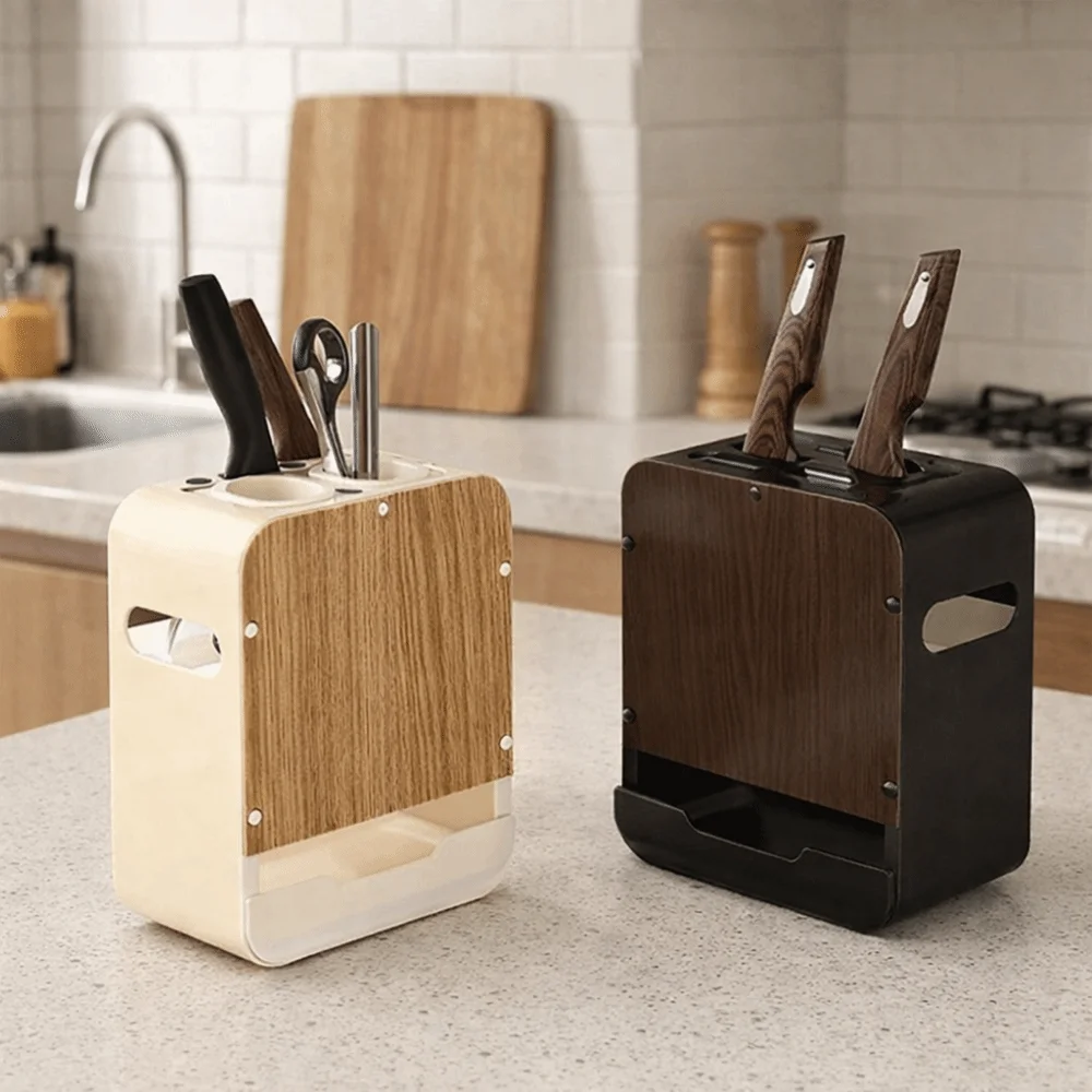 

Настенный держатель для столовых приборов из углеродистой стали с поддоном для воды, экономящий место, большой емкости, сушилка для палочек и столовых приборов