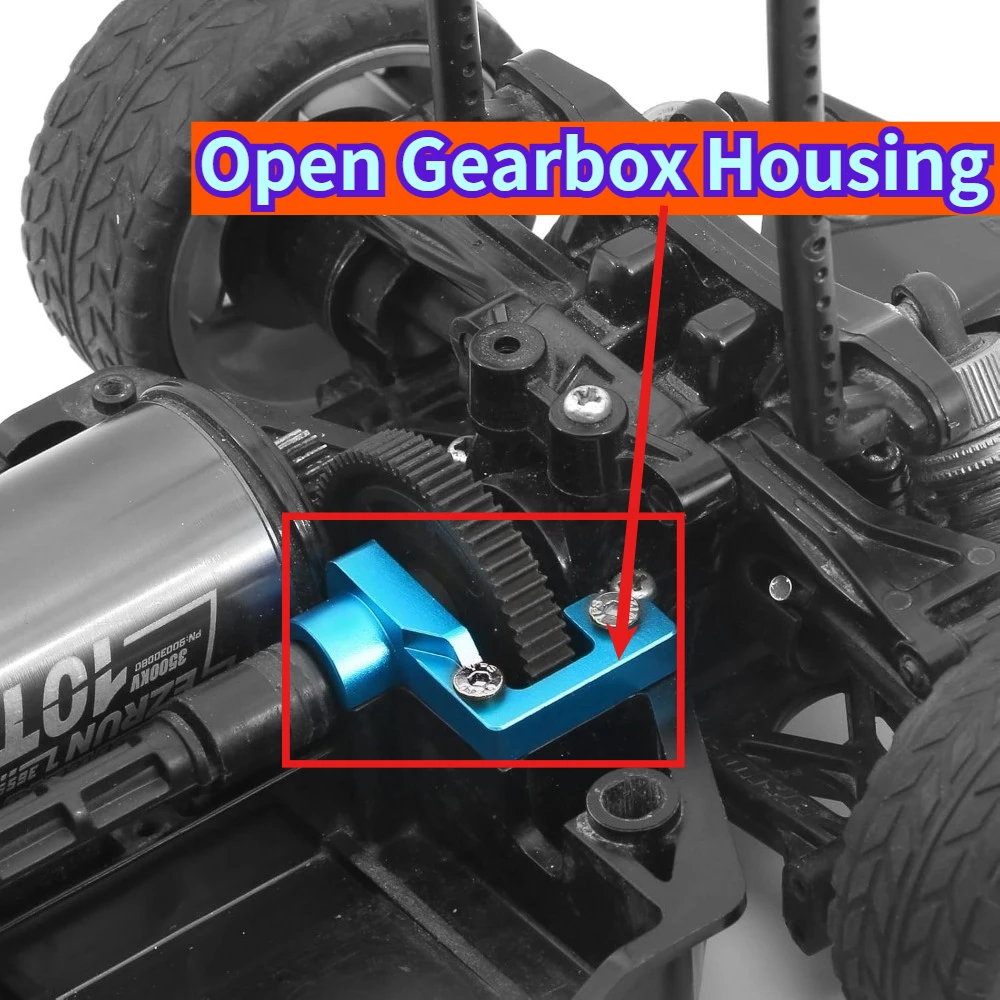 RC Car Upgrade Aluminum Open Gearbox Housing For Tamiya TT02 1/10 Scale Onroad Chassis Custom Size Replacement spare Parts