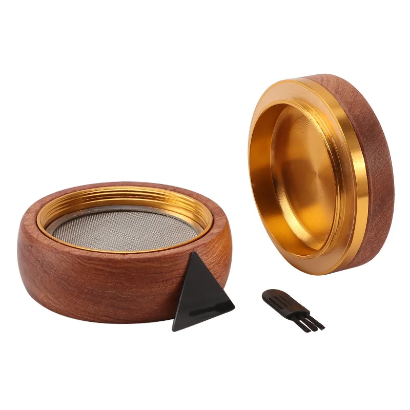 78mm solid wood smoke grinder creative aluminum tooth Sapele wood tobacco grinder smoking accessories