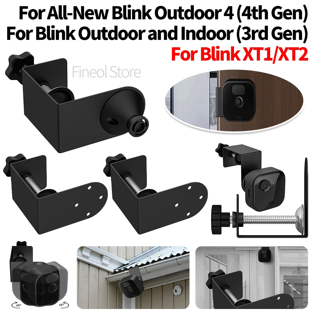 

Clip Clamp Mount 360°Adjustable Bracket Holder No Drilling Security Camera Mounting Accessories for Blink Outdoor 4 (4th Gen)
