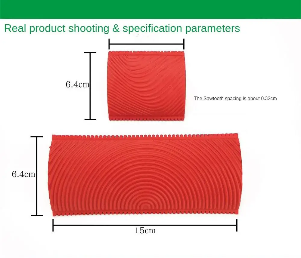 Rubber Roller Brush Imitation Wood Graining Wall Painting Tool For Art Embossing DIY Wall Painting Home Decoration Brushing