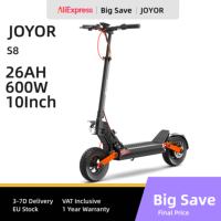 JOYOR S8 Electric Scooter, 600W Motor, 48V 26AH Battery, 10 Inch Tires, 25km/h Max Speed, 90km Range, Dual Mechanical Disc Brake