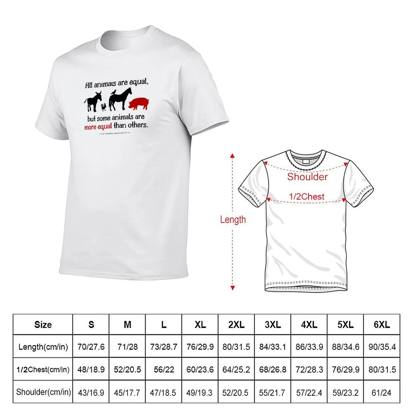 All Animals Are Equal T-Shirt t shirts for man cotton printed t shirts for man T-Shirt