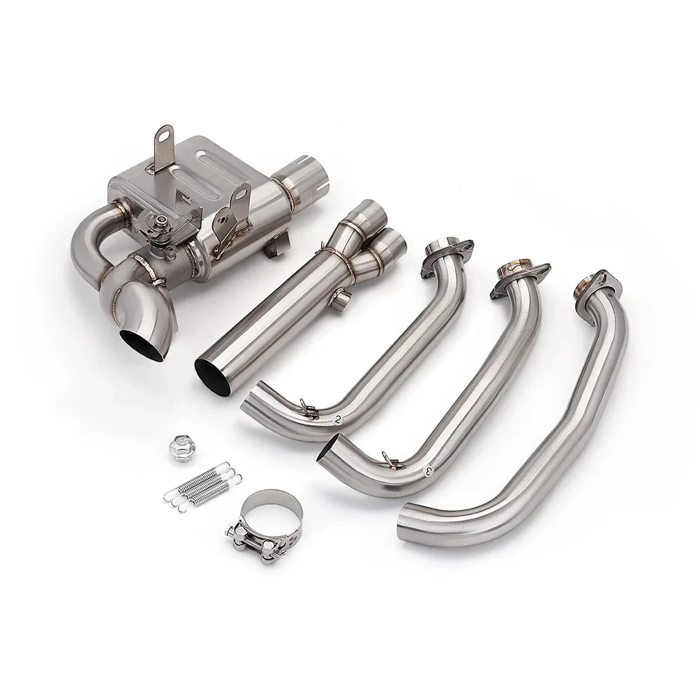 Full Systems Motorcycle Exhaust Front Link Pipe Connecting motos Muffler For 675SR CF675SR 675R-R 675 SR-R SS 2024 2025