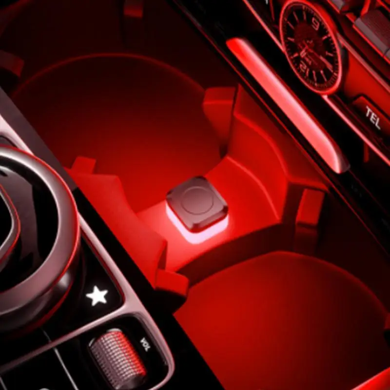 Car LED Lights Interior Wireless LED USB Car Light Interior Ambient Light Wireless Multicolor Night Light Multiple Modes