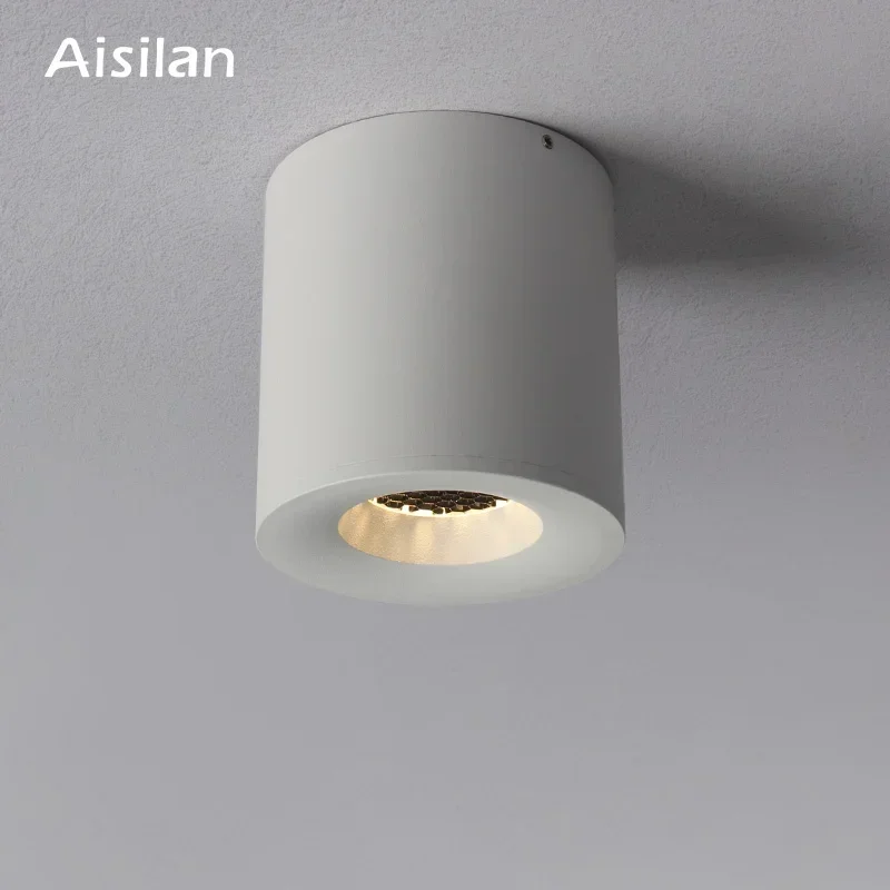 Aisilan Surface Mounted Downlight LED COB Chip Super Anti-glare Ceiling Light for Living Room Corridor Foyer