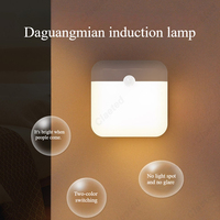 Induction Lamp Smart Charging Dual-color USB Magnetic LED Nightlight Corridor Hall Wardrobe Cupboard Bedroom Lighting