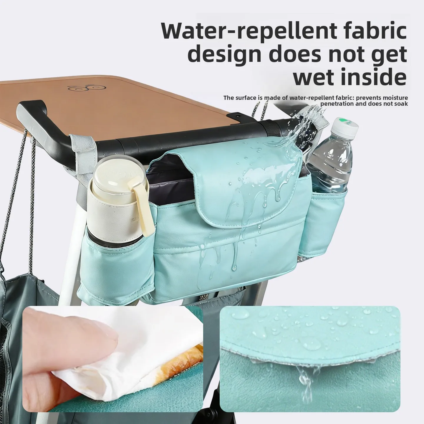 Babyfond Stroller Storage Bag Waterproof Large Capacity Universal Convenient Storage Bag Storage Bag Baby Stroller Trailer