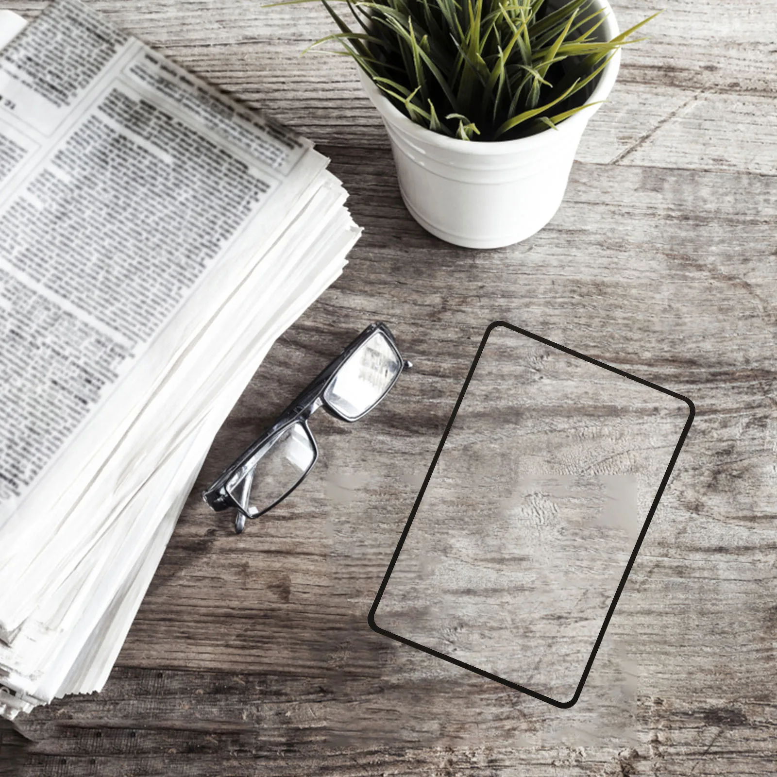 

6Pcs Portable Card Sized Magnifying Glass Reading Tool for Seniors and Hobbyists Black Cards Sized Magnifying Glass