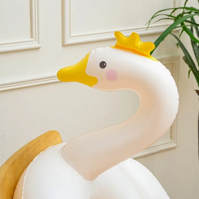 PVC 肥厚インフレータブルおもちゃクラウン白鳥子供の水泳リング夏の屋外プールウォーターパークインフレータブルフローティング水のおもちゃ