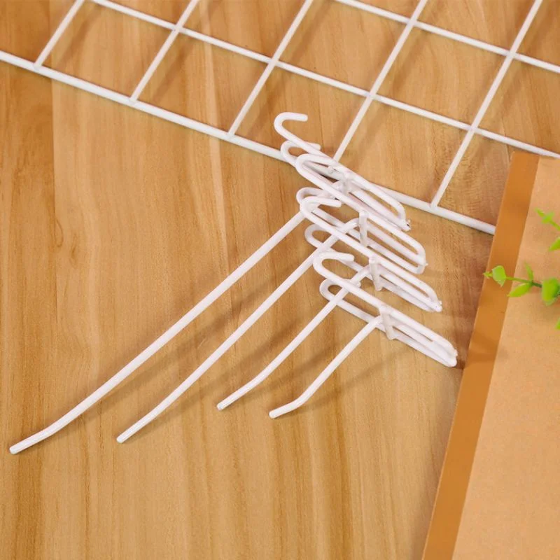 

10 Pcs 10/15/20CM Long White Metal Store Grid Hook Wall Bracket Jewelry Display Multi-Purpose Hooks Home Storage Organization