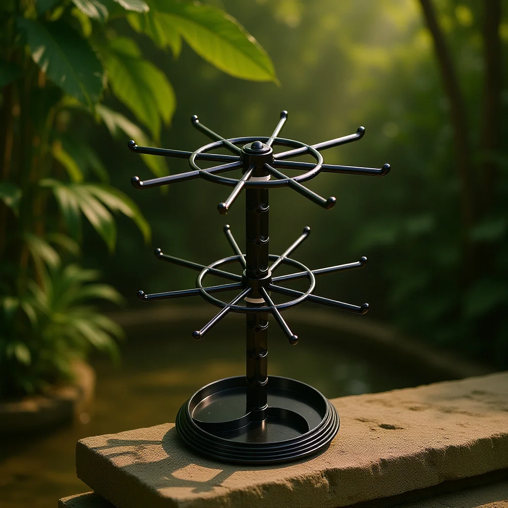 

Keychain Display Rack Rotating Jewelry Organizer Small Accessories Holder Necklace Stand Desktop Hanging Rack Jewelry Tree Stand