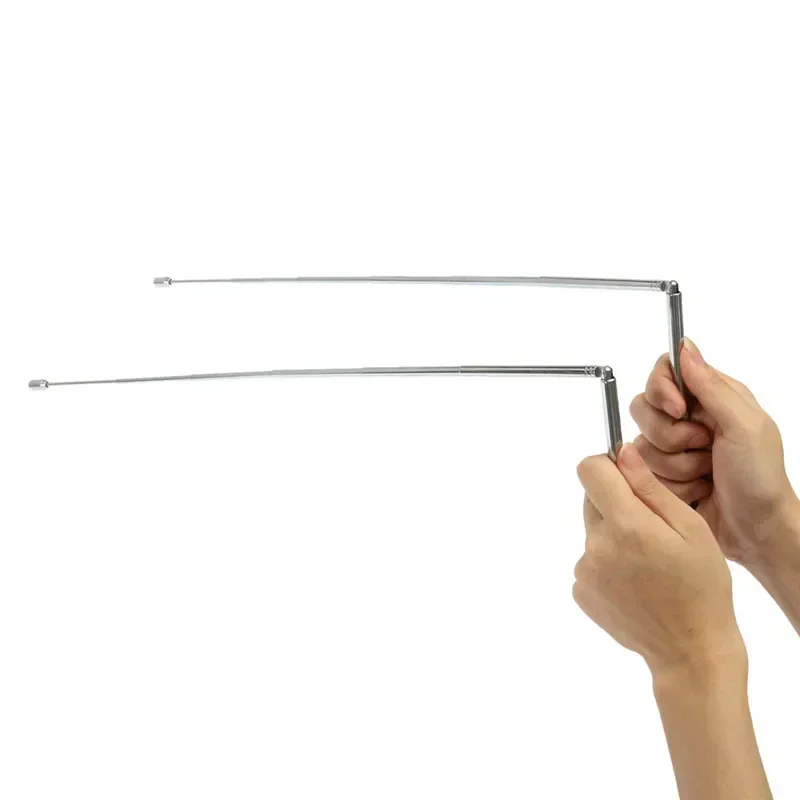 2 pçs cobre fantasma caça radiestesia adivinhação hastes detector de água bruxa objetos perdidos comprimento dobrado 152mm material latão