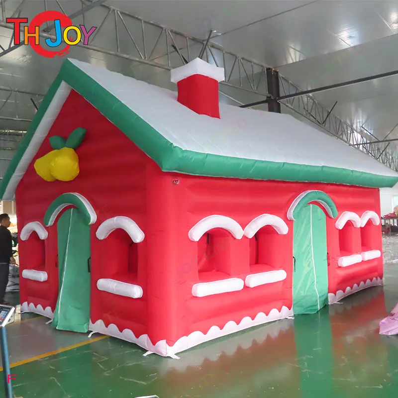 8x4m opblaasbaar kersthuis kerstfeesttent Santa's Grotto tent voor vakanties