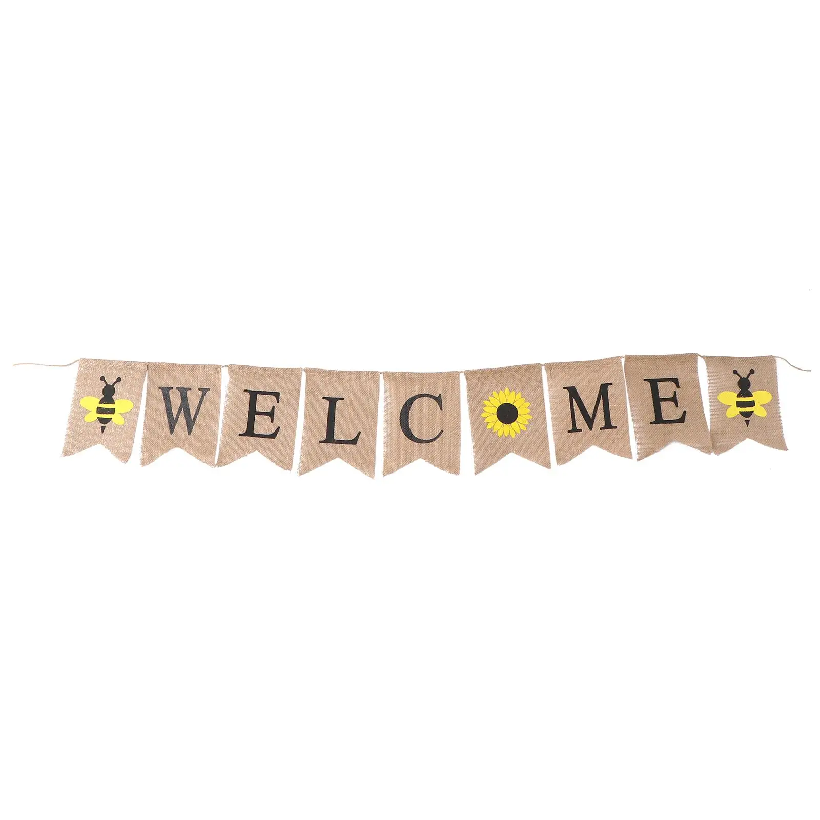 

Linen Welcome Banner Swallowtail Sunflower WELCOME Banner Wedding Durable Reusable