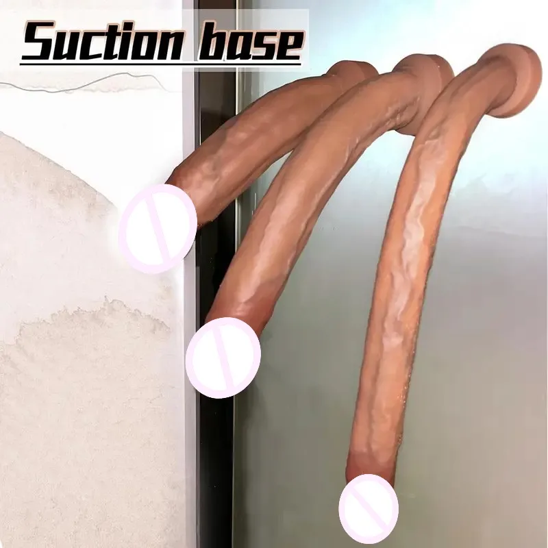 Consolador súper largo y enorme, tapón Anal, dilatador Anal Vaginal, Juguetes sexuales para mujeres y hombres, tapón Anal, masajeador de estimulación del punto G de próstata