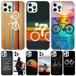Bicycle Bike Sport Case Phone Cover for Apple iphone 16 15 14 13 12 Mini 11 Pro Max 16E X XS XR 7 Plus 8 + SE 2020 Trend Fundas
