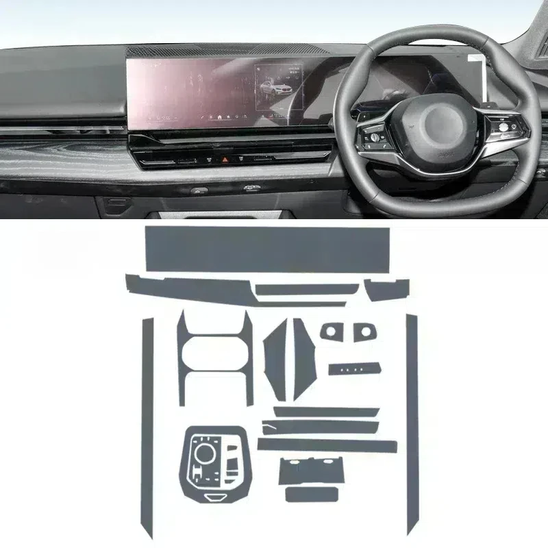 For BMW G60 l5 Series 5 2024 Car Interior Film Dashboard piano board Shift center console Anti-scratch transparent TPU PPF Film