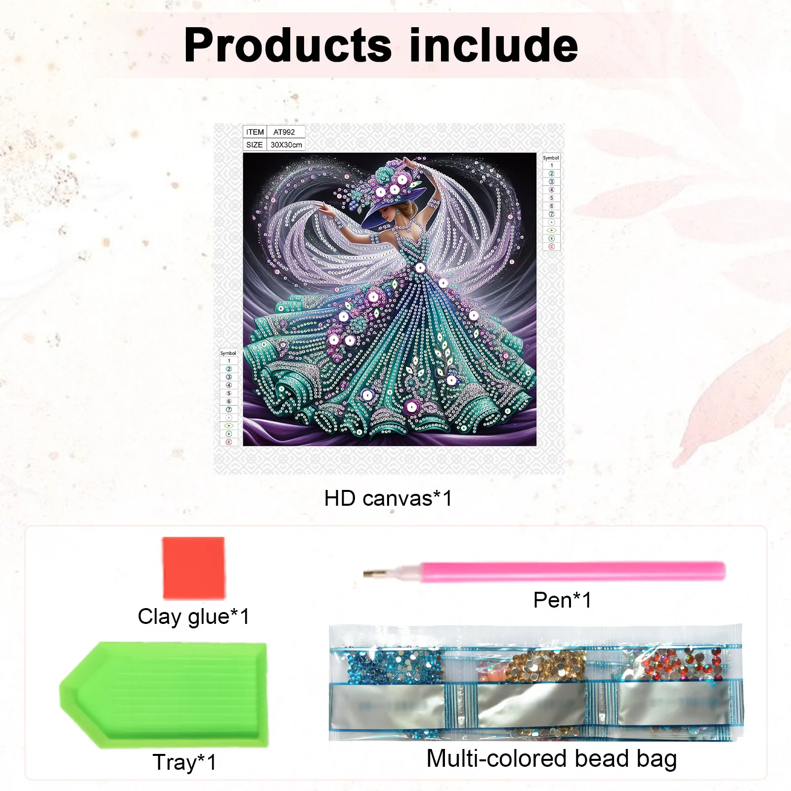 Special Shape Diamond Art Kits for Beginner and Adult,DIY Elegant dancer Diamond Art Painting Kits for Home Wall Decoration Gift