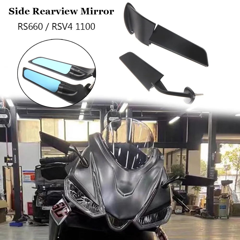 RSV4 1100 2021 2022 Motorcycle Accessories Adjustable Stealth Mirrors Rearview Mirror Wing Mirrors Rotating For Aprilia RS660