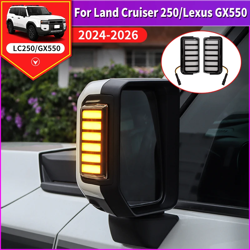 

For Toyota 250 Land Cruiser Prado LC250,Lexus gx 550 2024-2025 Rearview mirror side light Exterior Upgraded Accessories tuning