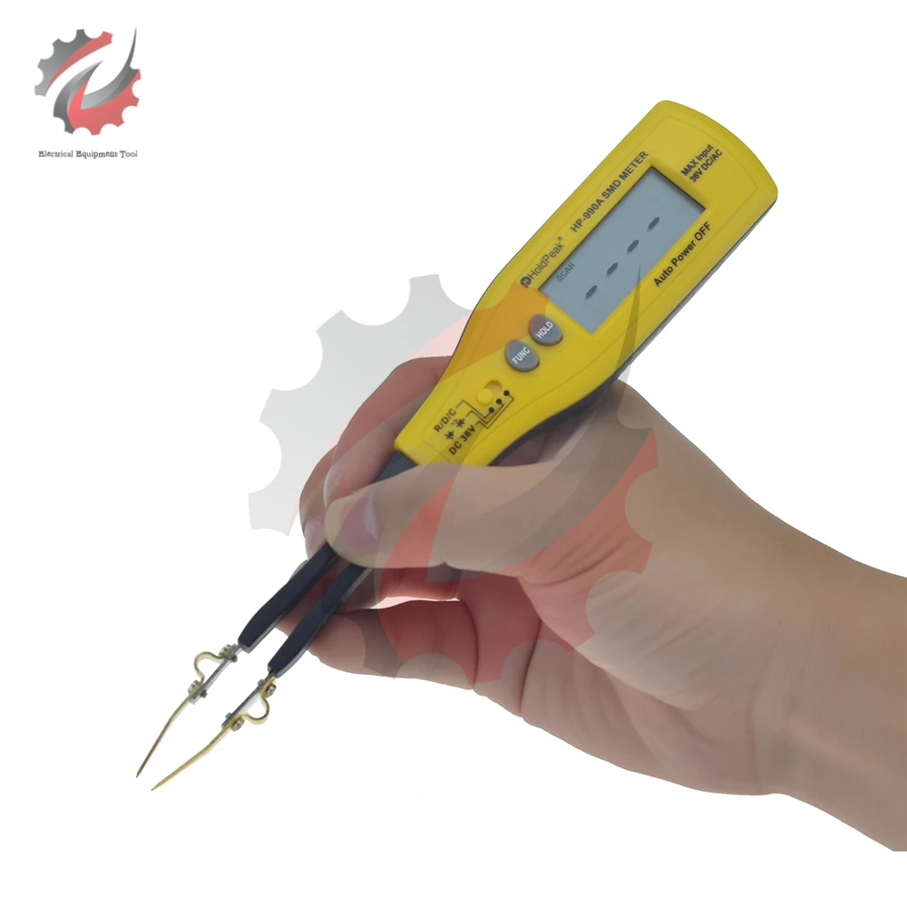 Tester misuratore di resistenza HP-990A di HoldPeak SMD multimetro Tester Tester professionale componente DC voltage meter 2999 conteggi