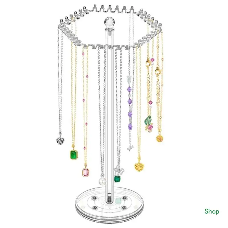 

Dropship Versatile Jewelry Stand Space Saving Jewelry Stand with 360 Rotation feature for Necklace Display and Storage