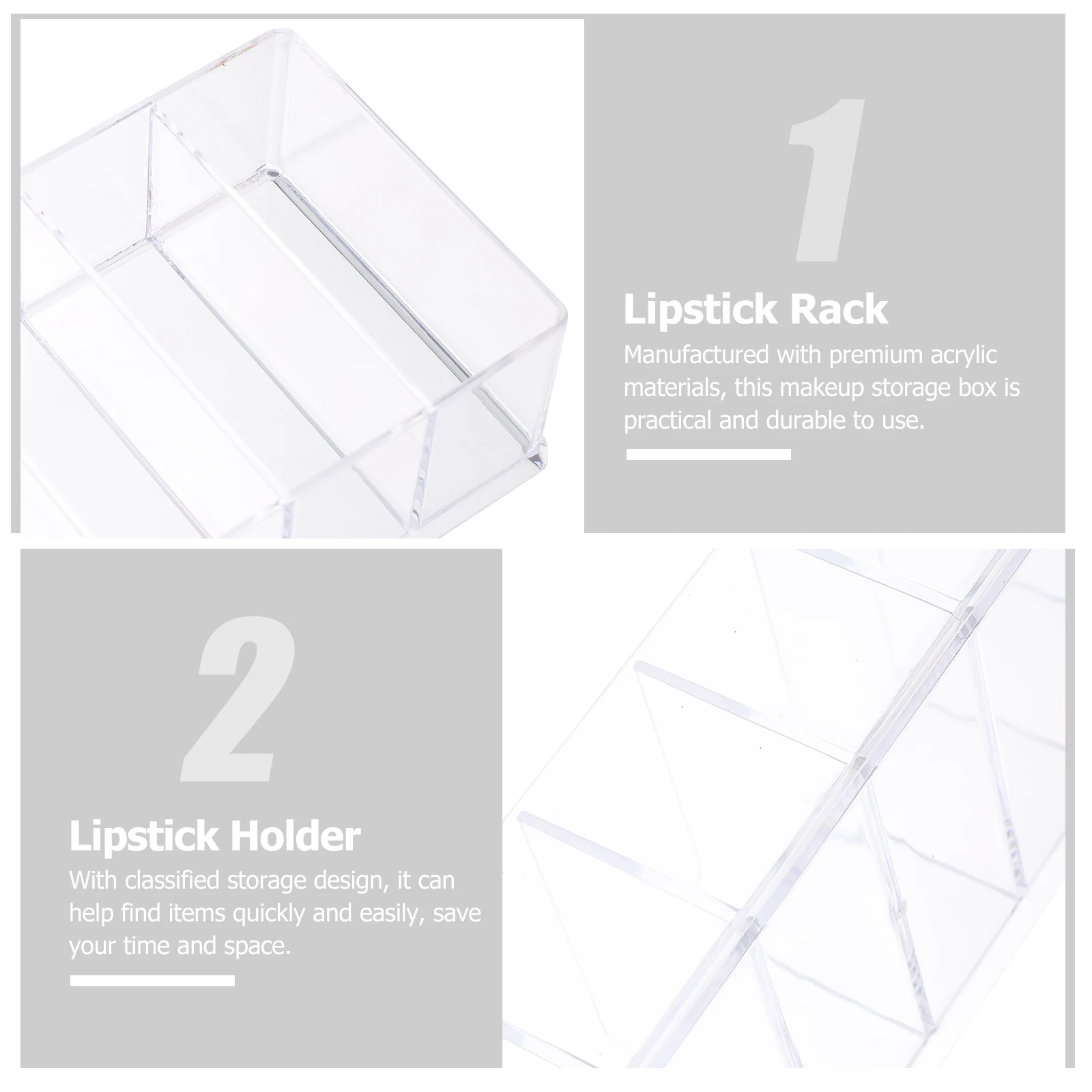 

8 Grids Acrylic Makeup Brush ganizer Compact Design for Lipstick Holder Storage Box Display Case Tools Container
