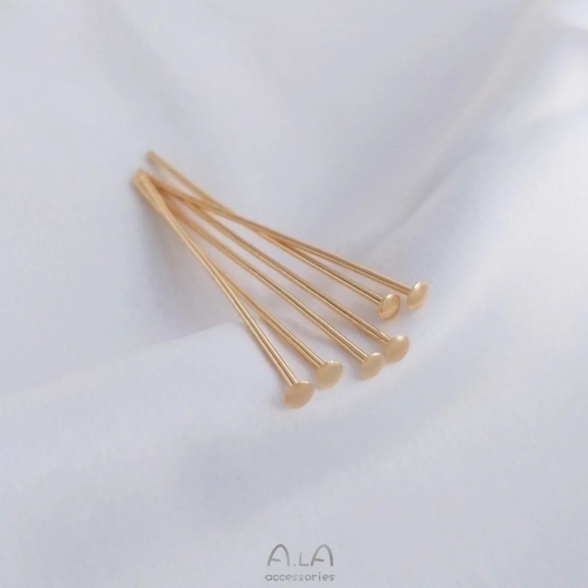 Brass Gold Plated Curved Large Head T Pins DIY Bracelet Earring Necklace Beading Jewelry Findings