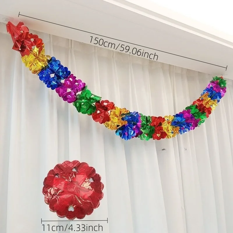 Plastic Ceiling Garlands,Are Decorated with Hanging Vortex and Various Colors,Perfect for Parties,Christmas, Weddings view 2