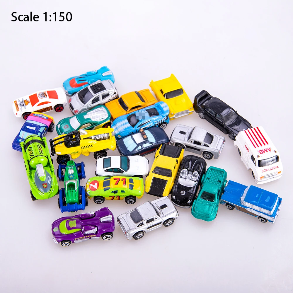 N Scale 1:150 Car Model Mixed Types Vehicle Kid Toys For  Building Sand Table Scene Layout Diorama Kits 5Pcs