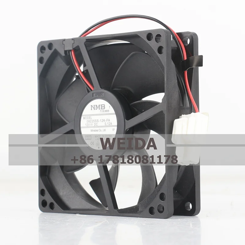 NMB 09225SS-12K-FA 9025 12VDC 0.12A Computer case Power fan 9CM Silent refrigerator 90 x 90.25MM