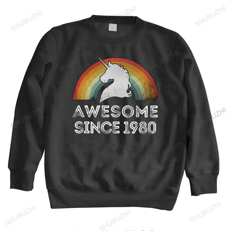 

Cool Male Vintage Awesome Since 1980 hoodies long sleeve Crewneck Cotton sweatshirt 42th Birthday 42 Years Old hoody Clothes